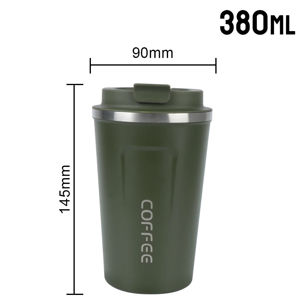 Double Stainless Steel Coffee Mug Car Thermos Mug Thermo Cafe 380/510ML for Tea Water Coffee Leak_Proof Travel Thermo Cup