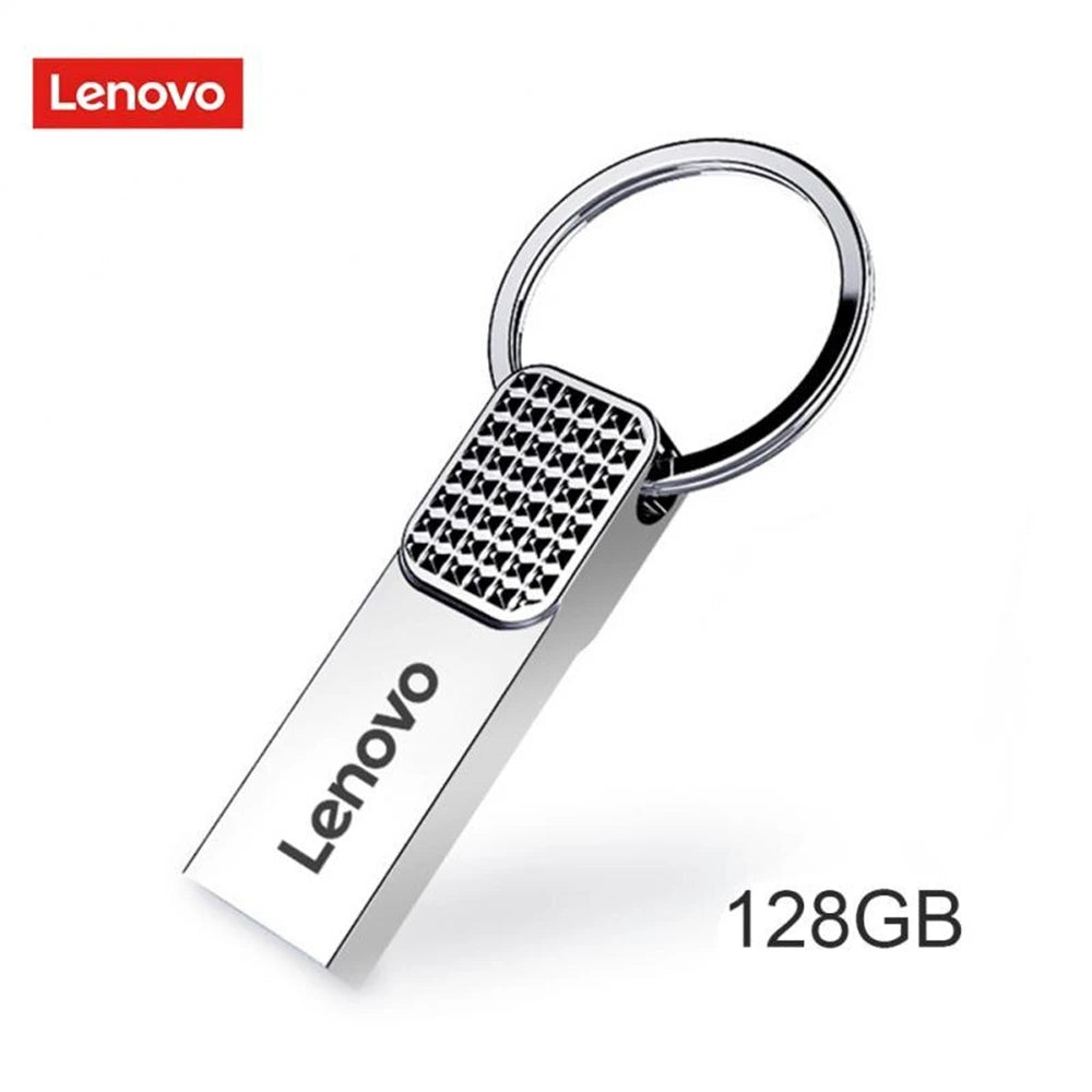 Lenovo Original 2TB Metal USB Pendrive 1TB 128GB Large Capacity Portable Flash Drive USB 3.0 High-Speed File Transfer for Phone