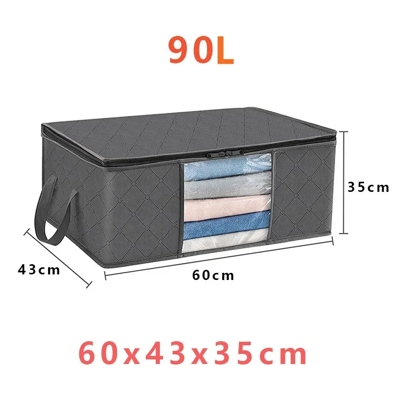 Large Capacity Clothes Storage Bag Foldable Blanket Storage Bags Storage Containers for Organizing Bedroom Closet Clothing