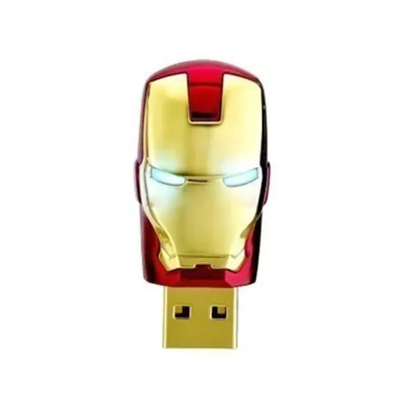 JASTER Metal Head LED Lamp USB Flash Drives 64GB Waterproof USB Stick 32GB U Disk 16GB Metal Memory Stick 8GB U Disk Gifts