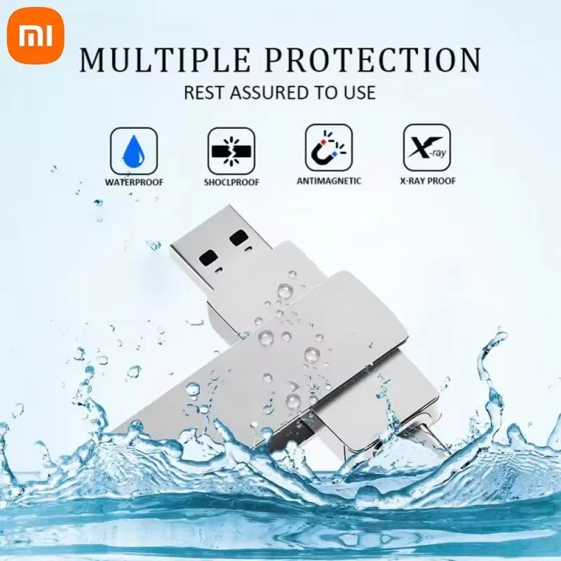 Xiaomi 16TB USB 3.2 Flash Drives High Speed Transfer Metal Pendrive Memory Card Pendrive Flash Disk Memoria Waterproof Stick