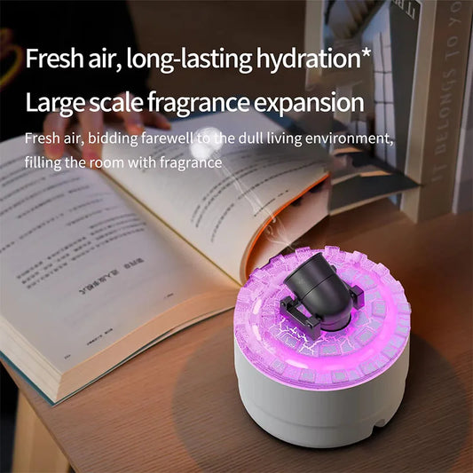 2025 NEW Timed diffuser bedroom volcanic crack light cannon bathroom humidifier essential oil diffuser aromatherapy humidifier