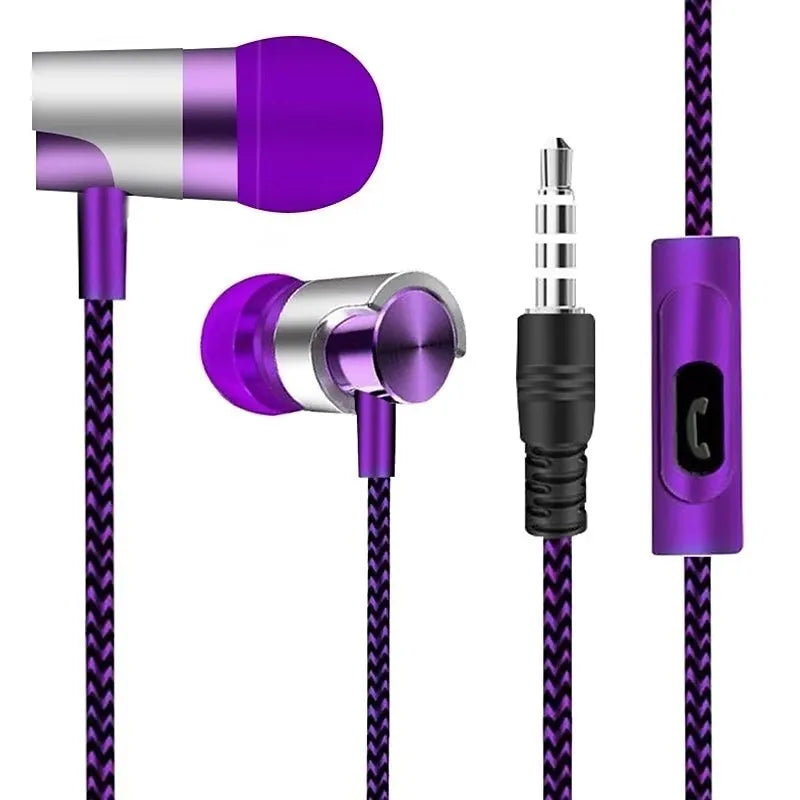 3.5mm Wired In-ear Earphone In Ear Noise Cancellation Ergonomic Design HiFi Stereo Sports Music Headphones For Mobile Phone