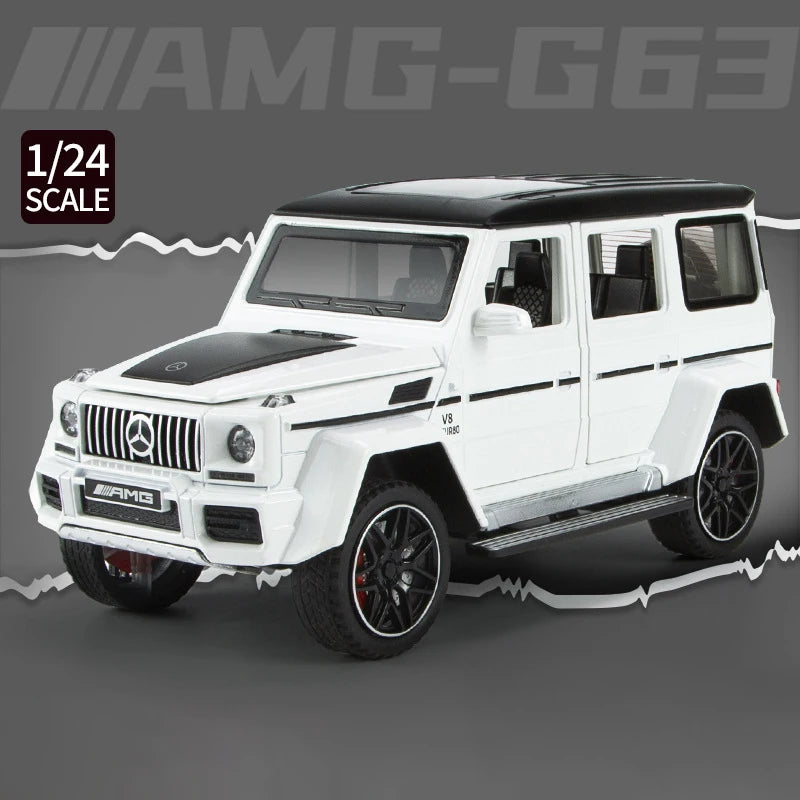 New 1:24 Benzs G63 SUV Alloy Car Diecasts & Toy Vehicles Metal Toy Car Model Sound and light Collection Kids Toy