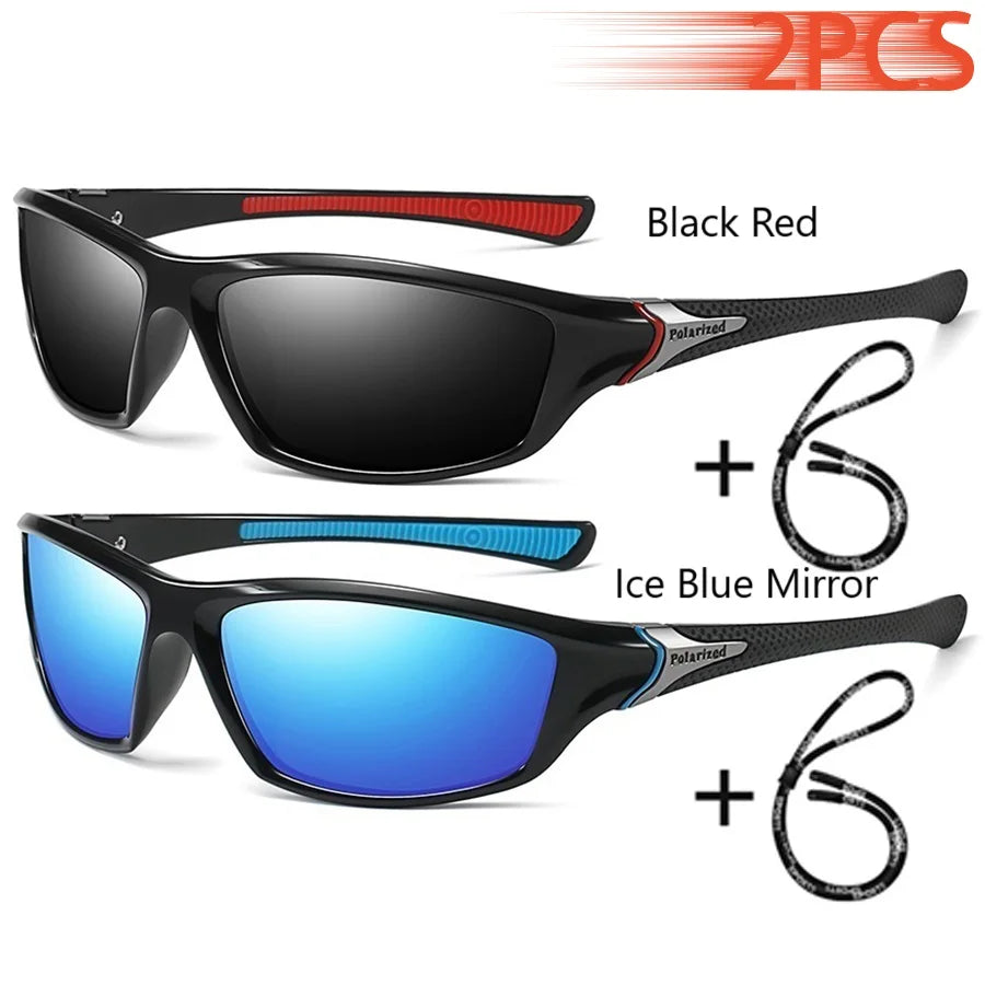 Men And Women Outdoor Sports Polarized Sunglasses With Chain Cycling Climbing Skiing Fishing Vintage Sun Glasses UV400 Eyewear