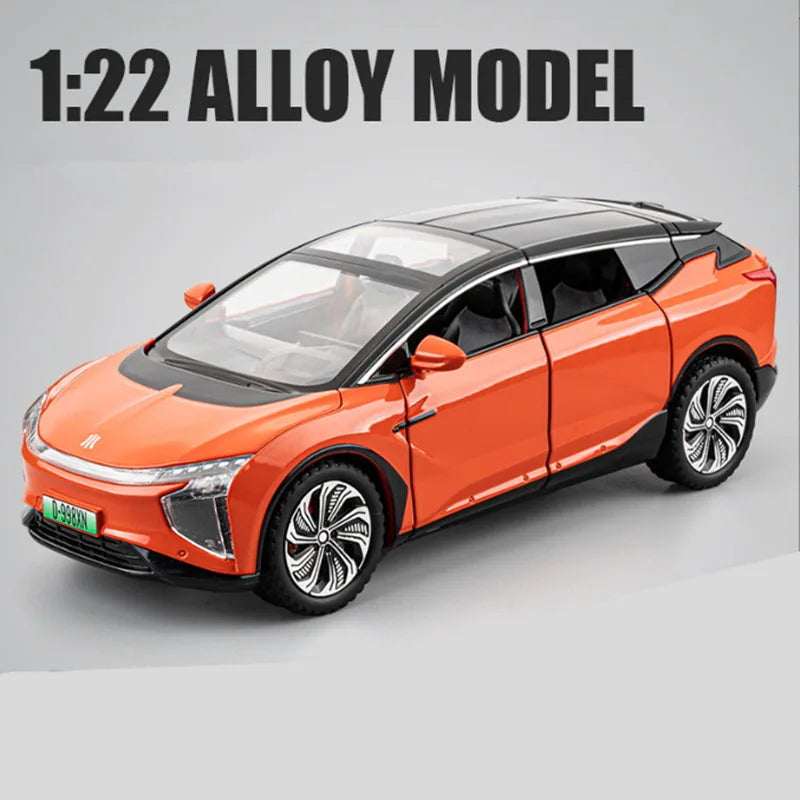 1:24 HiPhi X SUV Alloy New Energy Car Model Diecast Metal Electric Intelligence Vehicles Car Model Sound and Light Kids Toy Gift