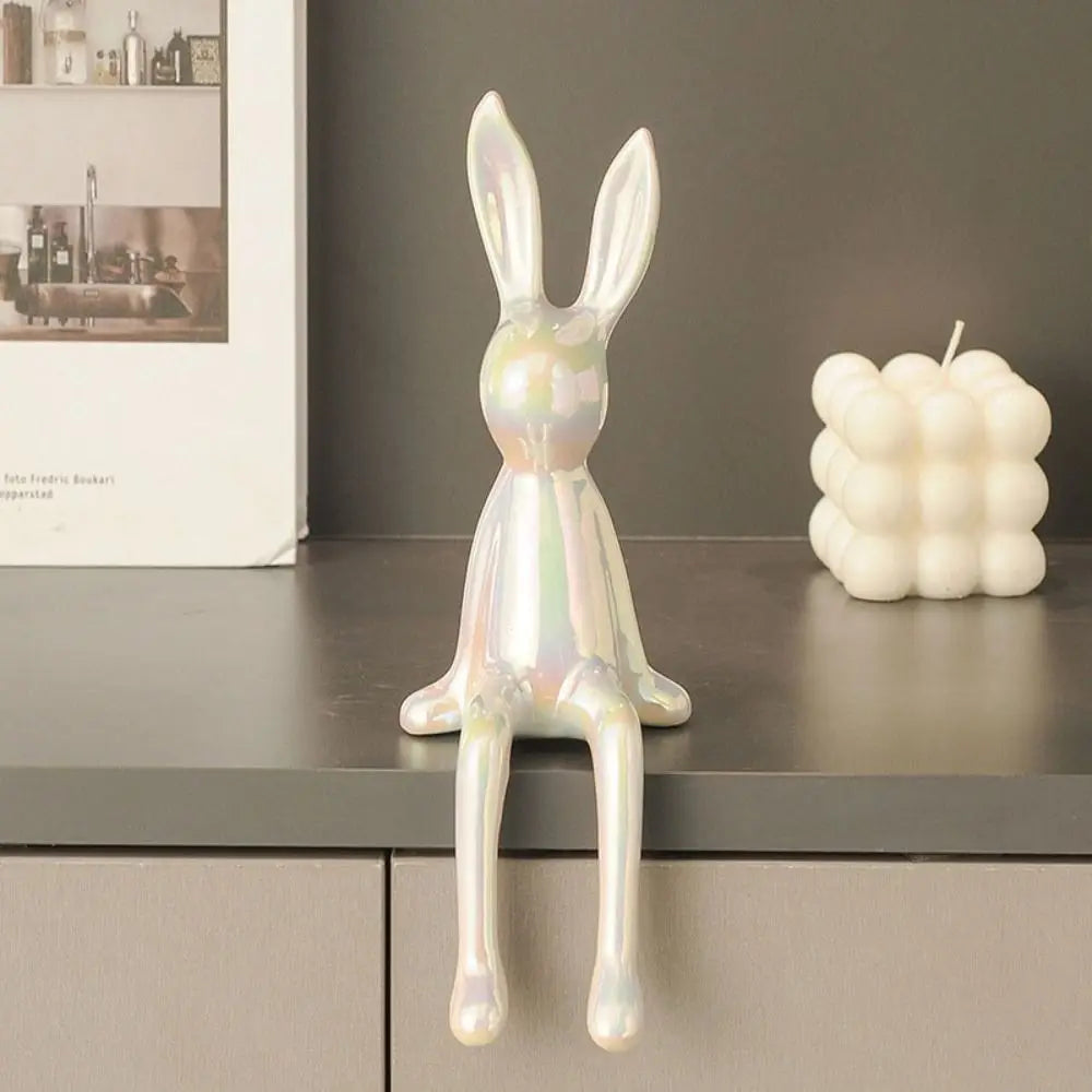 New Ceramics Rabbit Ornament Rabbit Silver/White/Gold Home Decoration Ornaments Table Decoration Ornaments Home