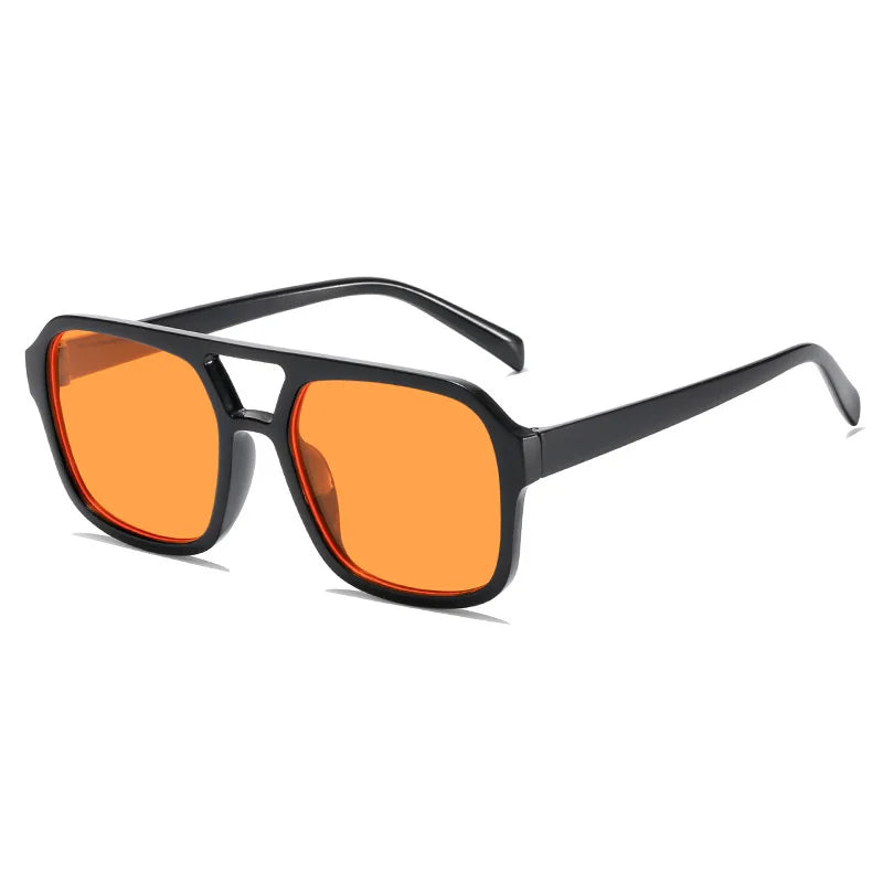 adult style, sunglasses, square Double new beam personalized Korean version, trendy sunglasses, high-end, UV resistant,