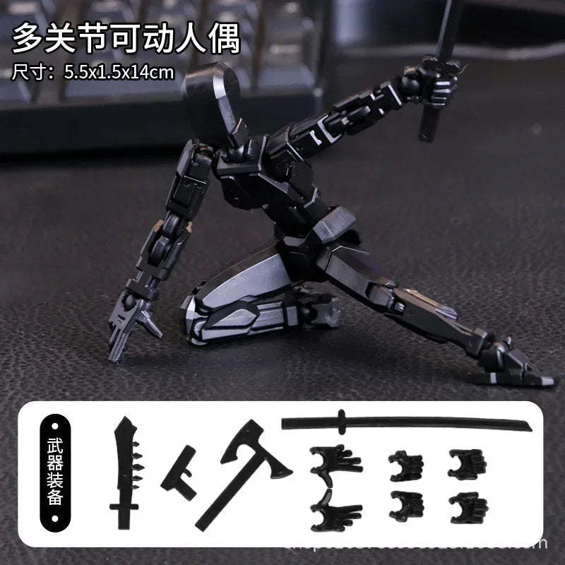 3D Printed Multi-Jointed Movable Shapeshift Robot Action Figure Full Articulation for Stop Motion Animation Miniatures Crafts