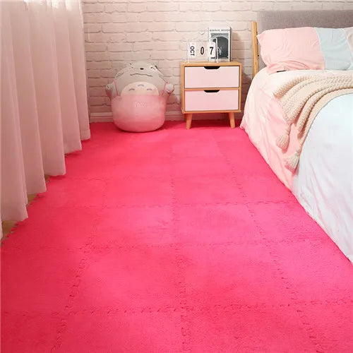 Bedrooom Carpet Christmas Mat Soft Foam Mats Grey Pink Rug Home Decorations Carpet for Children's Room for Living Room Play Mats