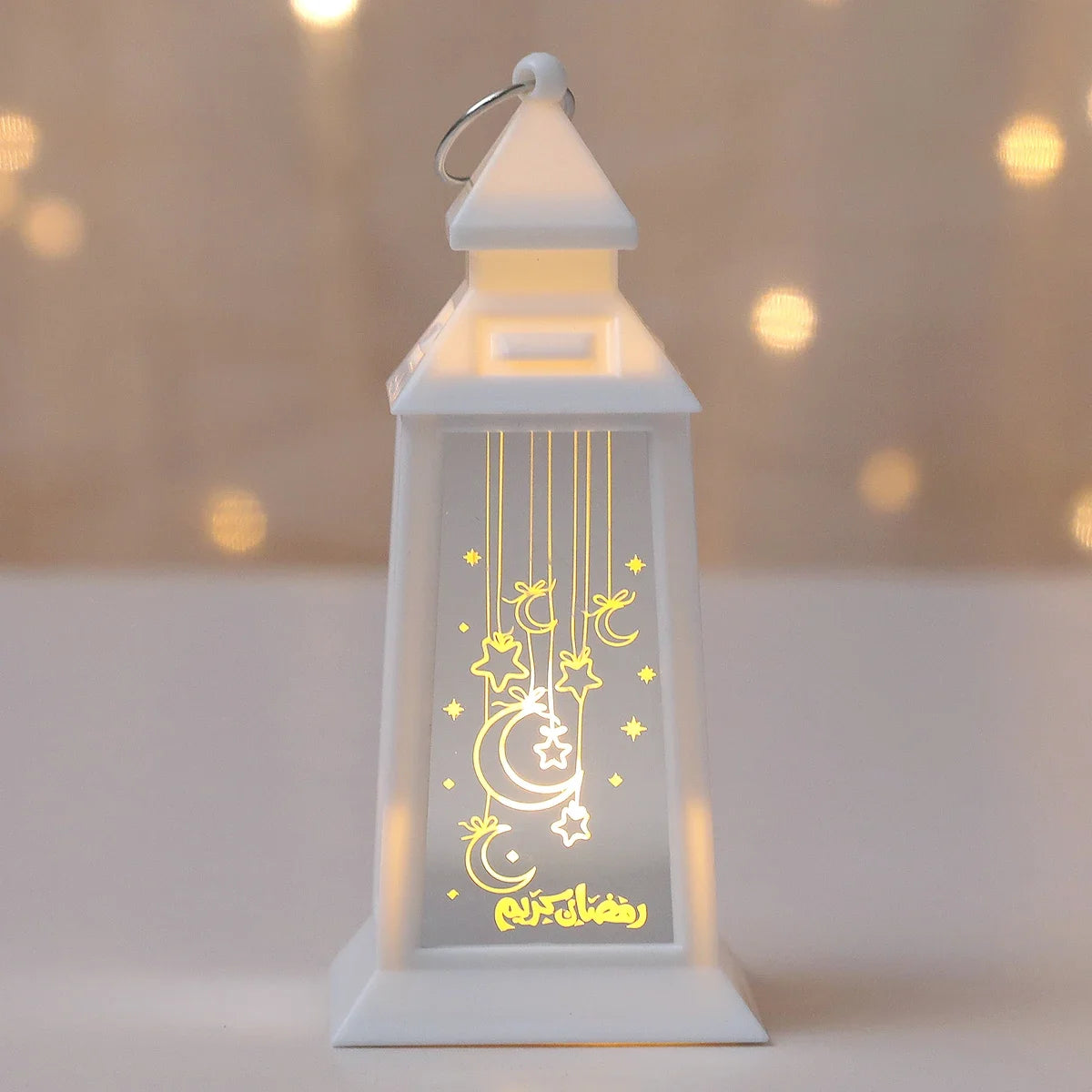 Starry Moon Candle Wind Lamp Ramadan Decoration for Home Led Lantern Ornament Eid Mubarak Party Islamic Muslim Decors Supplies