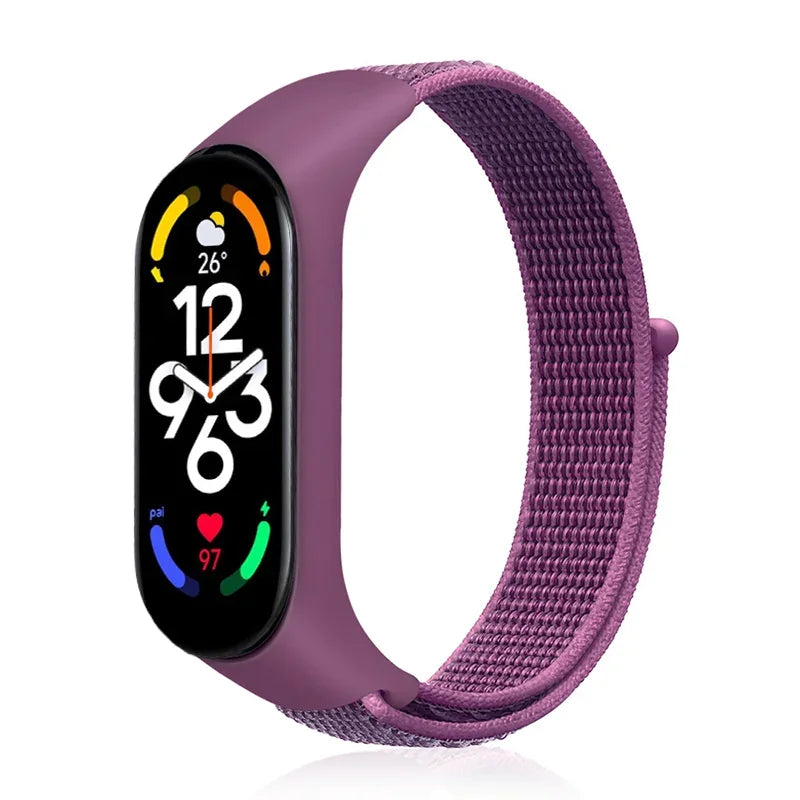 Nylon loop For Xiaomi Mi Band 7-7 nfc smartwatch Wristband Sports Miband7 Correa Replacement Bracelet smart band 7 6 5 3 4 Strap