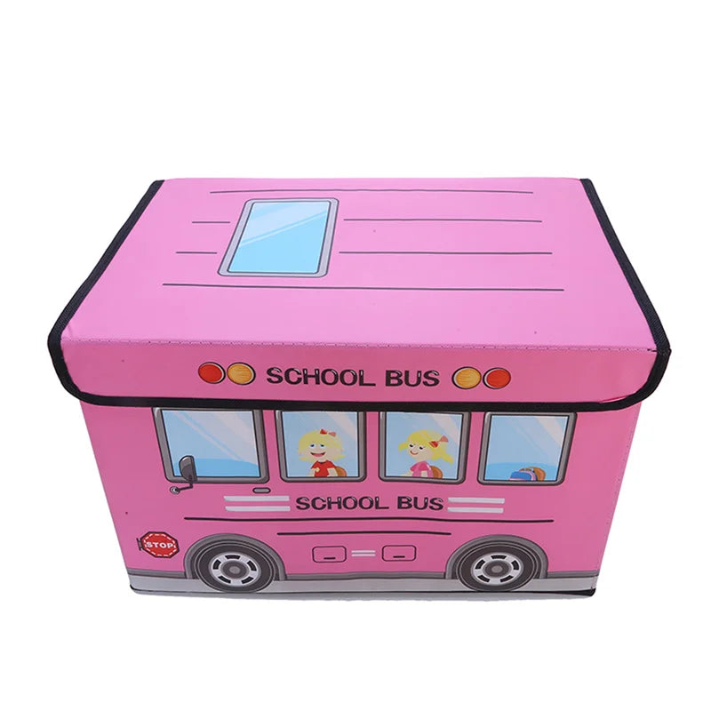 Storage Box Cartoon Car Foldable Dormitory Clothes Organizer Waterproof Moisture Proof Snacks Storage Boxes Household Collection