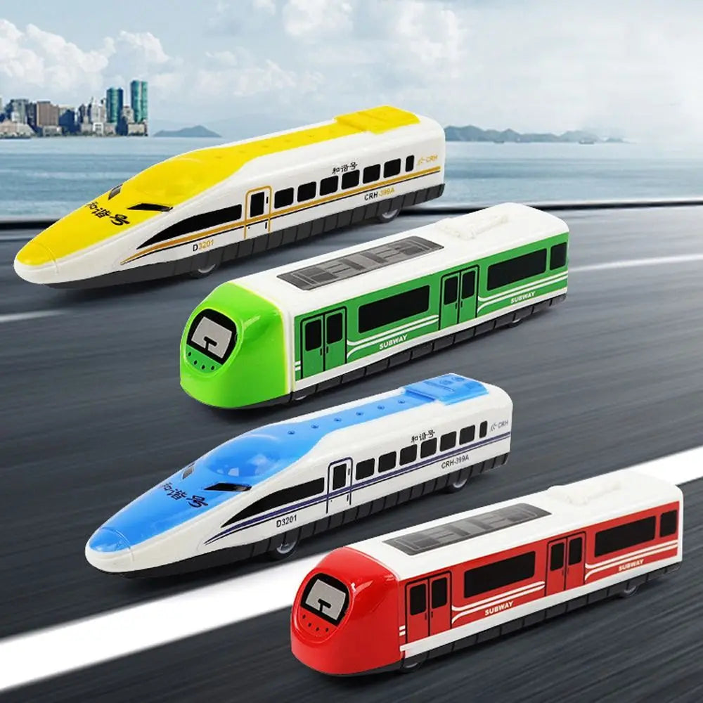 High-speed Train Simulation Model Children Pull Back Toy Desktop Decor Gift Educational Toys Boys Children Collection Gift