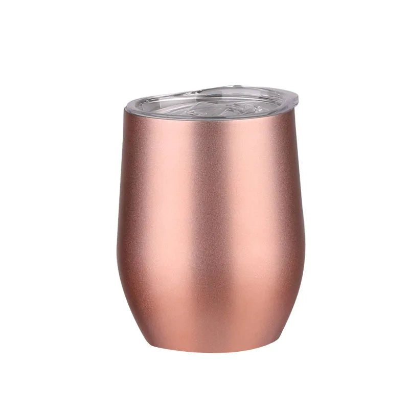 New Double Wall Flask Egg Shape Stainless Steel 10oz Coffee Mug Tea Cup Beer Drinking Mug 300ml Insulated Thermos Vacuum Flask