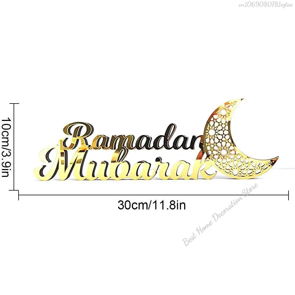 Ramadan Bismillah Acrylic Wooden Ornament Eid Mubarak Home Decoration Islamic Muslim Party Supplies Alhamdulillah Mashallah 2025