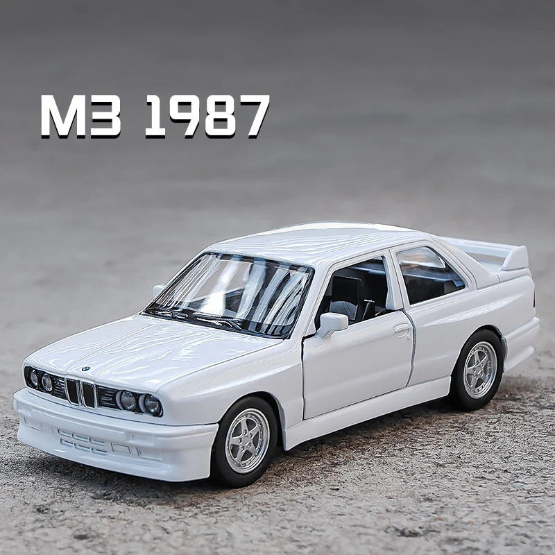 1:36 BMW M3 E30 1987 Porsche 911 Turbo Audi Quattro Alloy Car Model Diecasts & Toy Vehicles Collect Car Toy Boy Birthday gifts