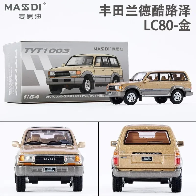 MASDI 1/64 Costa Toyota LC300 200 80 Sea Lion alloy model, children's collection of decorative toys, holiday gifts for children.