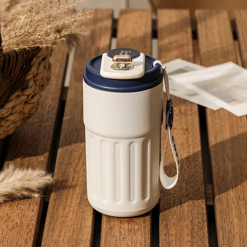 450ML Temperature Display Coffee Cup High Beauty Couple Gifts Cup Thermal Portable Tumbler Thermos for Coffee Water Bottle