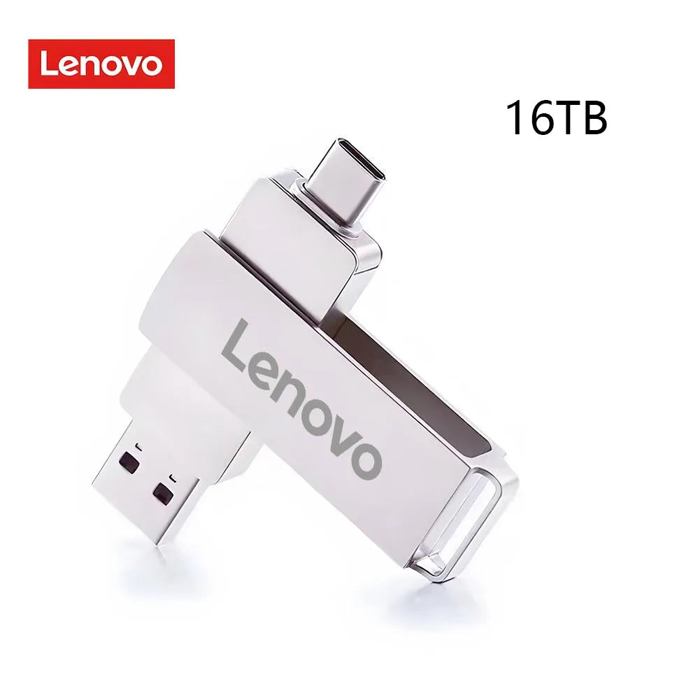 Lenovo USB 3.2 16TB USB Flash Drive Memory Type-c 2-In-1 8TB 16TB OTG Pendrive 4TB High Speed Flash Disk 2TB For Computer Laptop