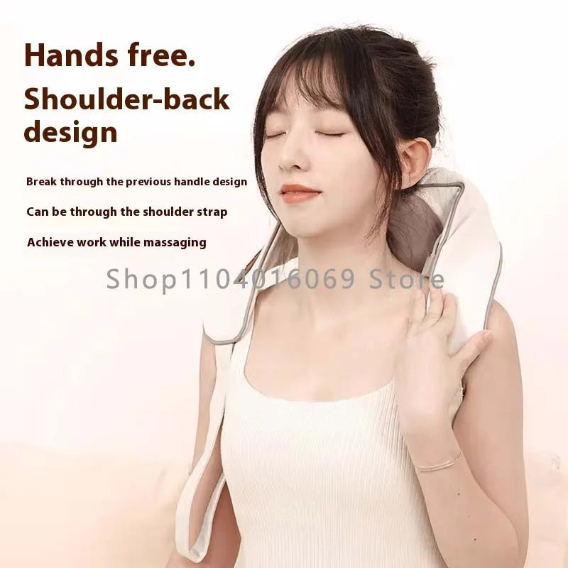 Electric shoulder and neck massager Korea 10W trapezius cervical vertebra massager home hot compress neck massager