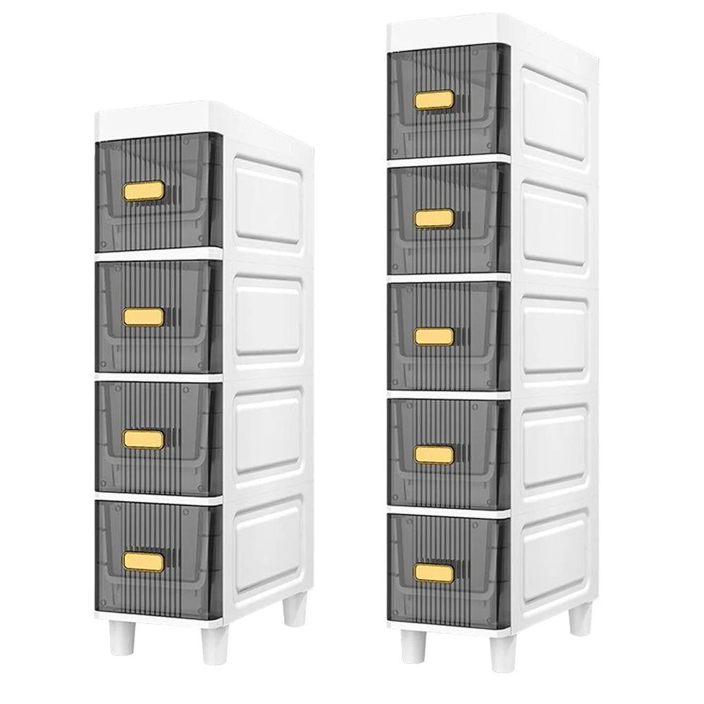 4/5 Tier Bathroom Storage Cabinet Waterproof Narrow Toilet Paper Storage Racks Home Kitchen Crevice Cabinet Storage Cupboard