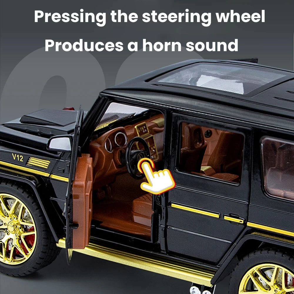 1:24 Scale Car Model Benzs G63 G-Class SUV Alloy Miniature Car Diecast Metal Sound＆Light Collection Children Toy Vehicles Gift