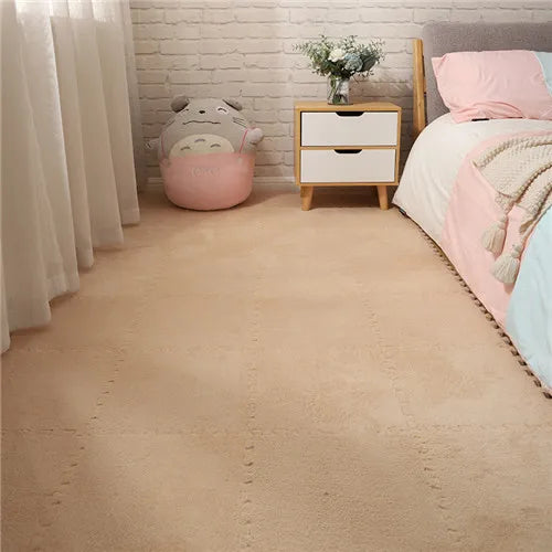 Bedrooom Carpet Christmas Mat Soft Foam Mats Grey Pink Rug Home Decorations Carpet for Children's Room for Living Room Play Mats