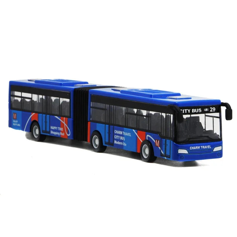 New Alloy City Bus Model Vehicles City Express Bus Double Buses Diecast Vehicles Toys Funny Pull Back Car Children Kids Gifts