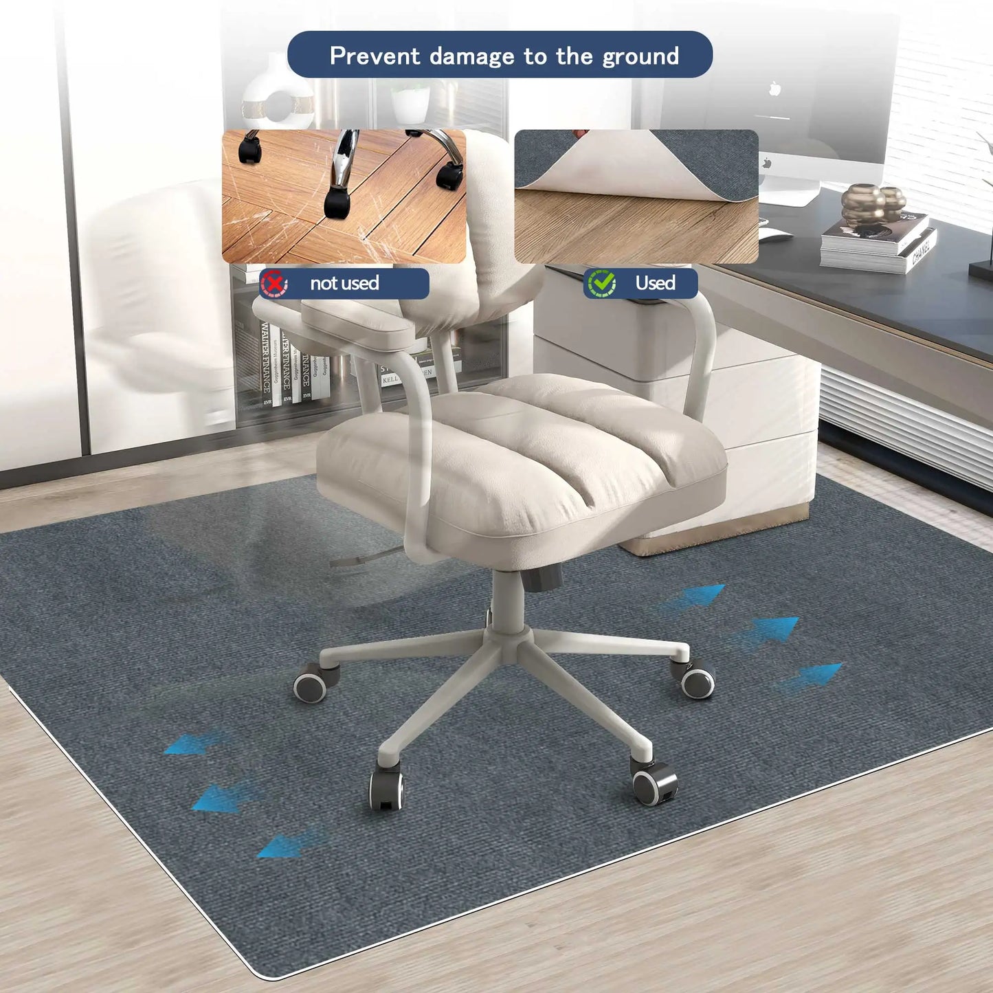 Keilymat 90x120cm chair mat work in hardwood Office Rolling Chair Mat Computer Gaming Chair Mat Bedroom Living Room