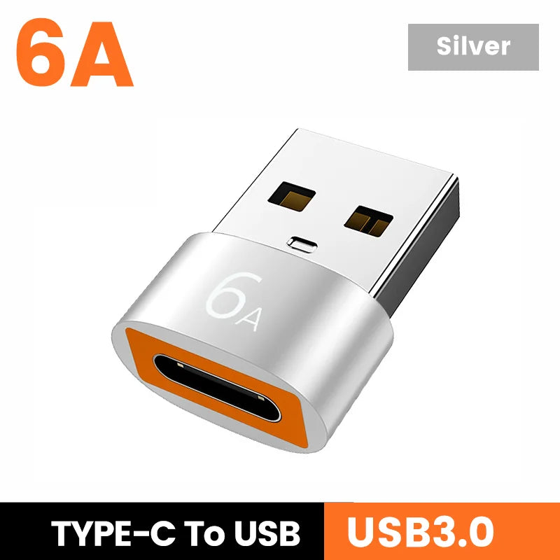 6A Type C To USB 3.0 OTG Adapter USB C Female To USB Male Converter For MacBook Pro Samsung S20 Xiaomi Huawei USBC OTG Connector