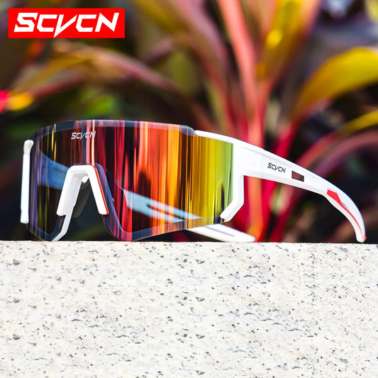 SCVCN New Outdoor Cycling Sunglasses Men Road Driving Bike Glasses  Sports Mountain Climbing Women Bicycle Cycling UV400 Goggles