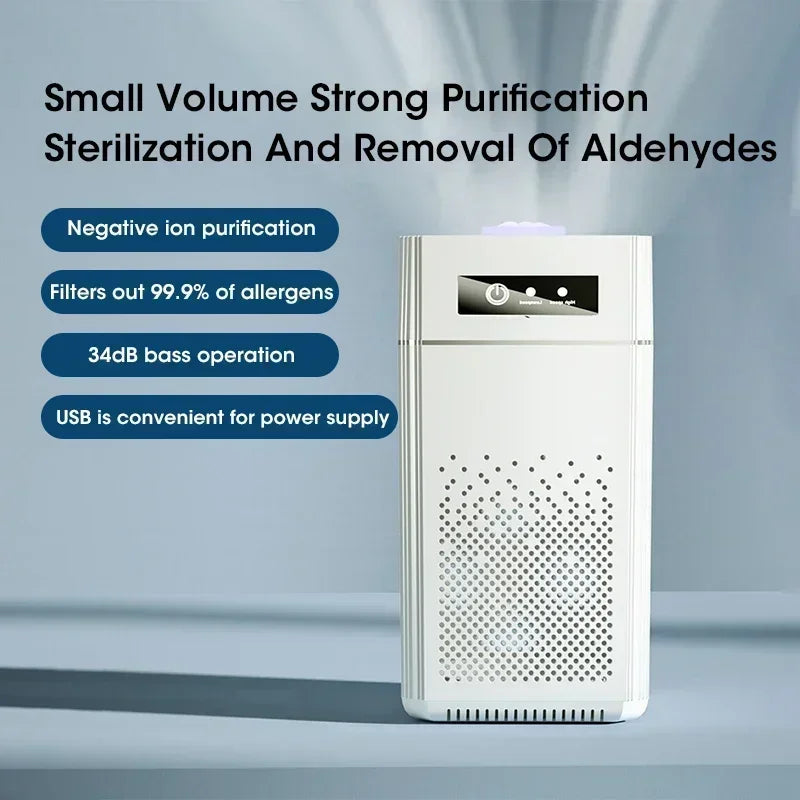 Smart Baby Air Purifier Negative Ions Generator Nano Filtration Formaldehyde Removal Intelligent Secondhand Smoke Air Ozonizer