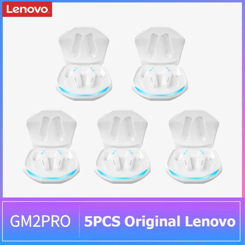 5PCS Original Lenovo GM2 Pro Wireless Bluetooth Earphones Stereo Noise Reduction Universal Sports Headset Microphone for Xiaomi