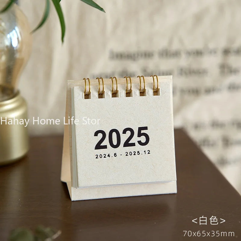 2025 Desk Calendar Kawaii Mini Calendar Books To Do List Daily Monthly Yearly Planner Time Manegement Desk Decorations تقاويم