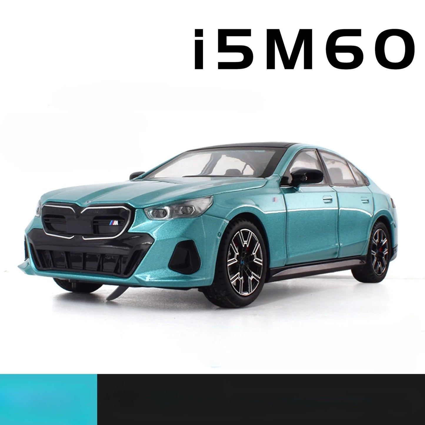 1:24 BMW I5 M60 Alloy Diecast Model Car Die Casting Children's Toy Car Birthday Gift For Boy Present Hobby Collect