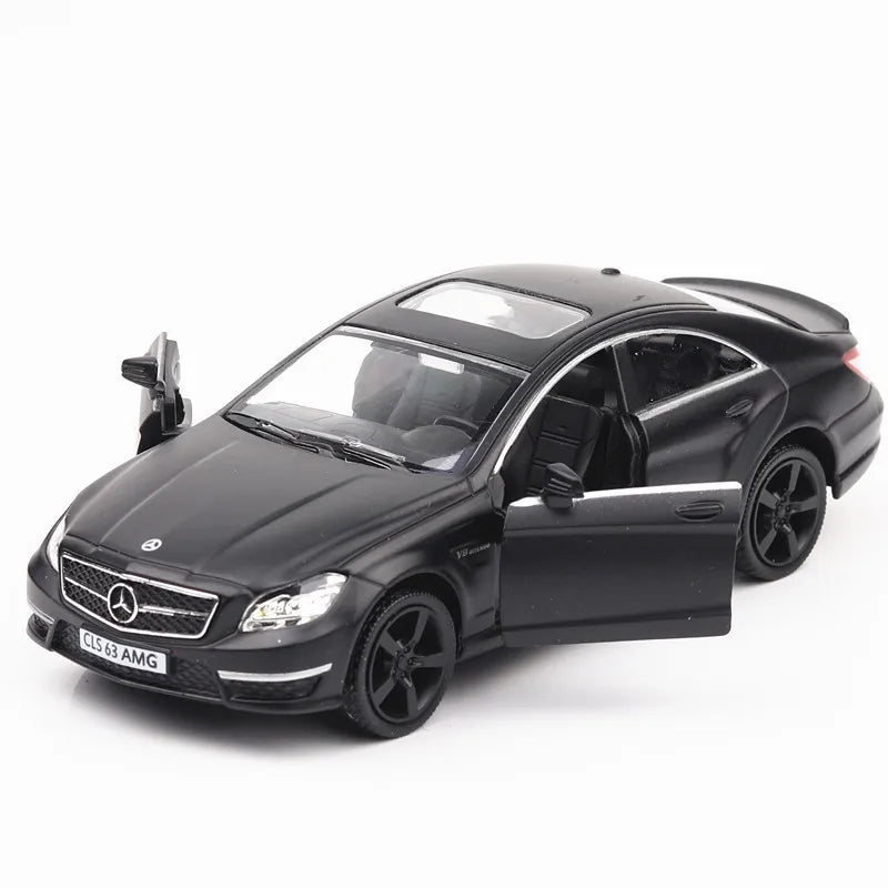 1:36 Mercedes-Benz CLS 63 AMG Metal Diecast Car Model Scale Miniature Collection Vehicle Hobby Kid Toy for Boy Xmas Gift A57