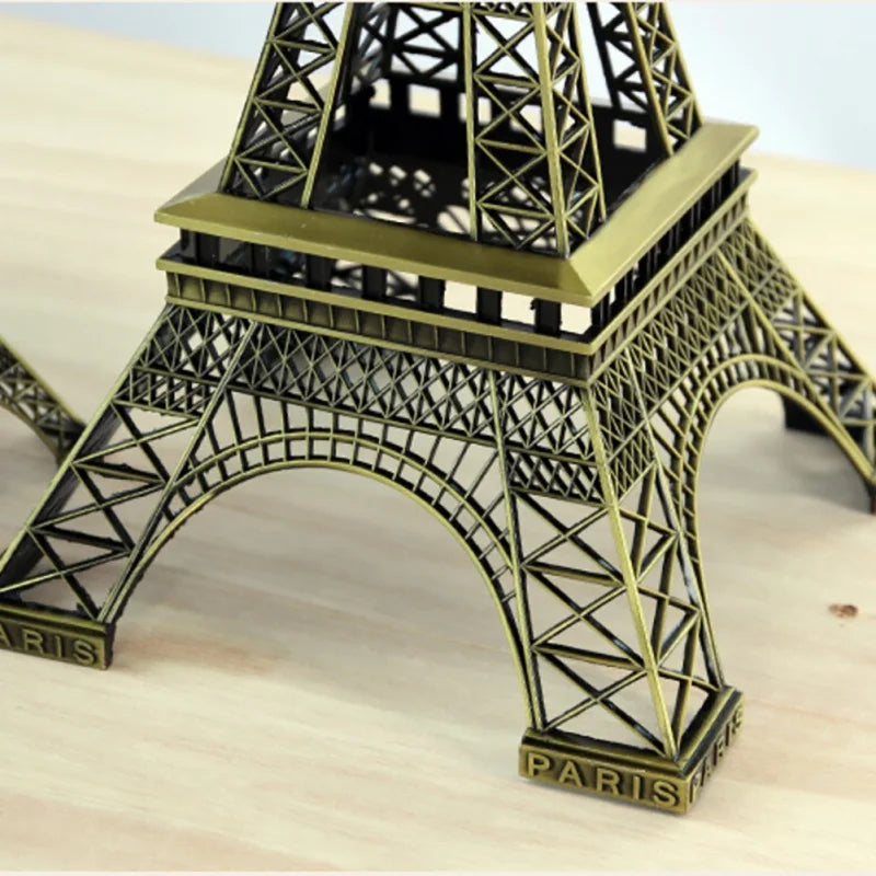 8/10/15/18/25cm Creative Gifts Metal Art Crafts Paris Eiffel Tower Model Figurine Zinc Alloy Statue Travel Souvenir Home Decor