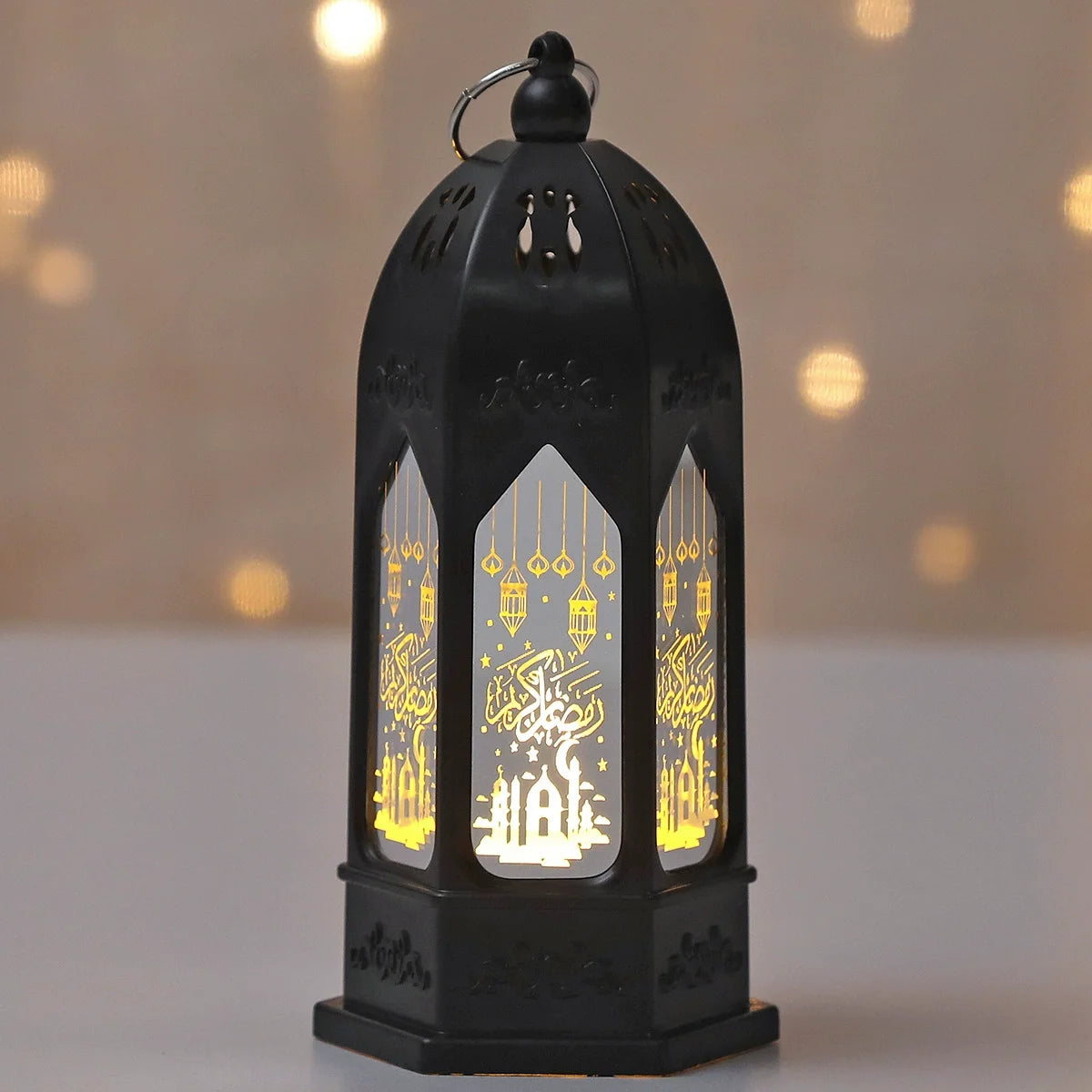 Starry Moon Candle Wind Lamp Ramadan Decoration for Home Led Lantern Ornament Eid Mubarak Party Islamic Muslim Decors Supplies