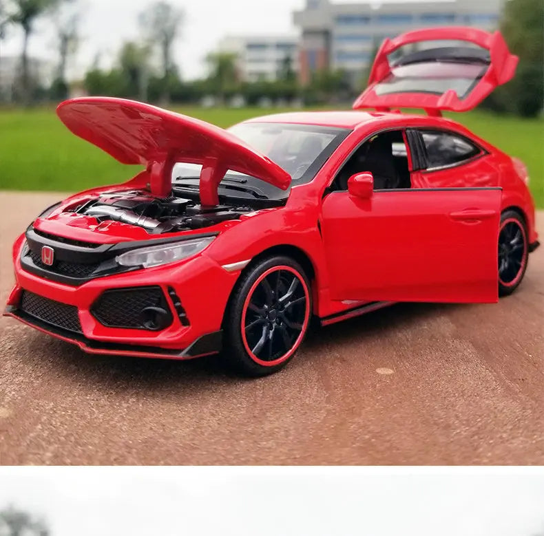 1:32 Honda CIVIC TYPE-R Diecasts Car Model Toy car Metal Model With Sound Light Collection Toys For Children Christmas Gift A109