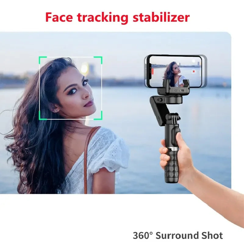 INRAM Q18 360 Rotation Following Shooting Mode Gimbal Stabilizer Selfie Stick Tripod Gimbal Phone Smartphone Live Photography