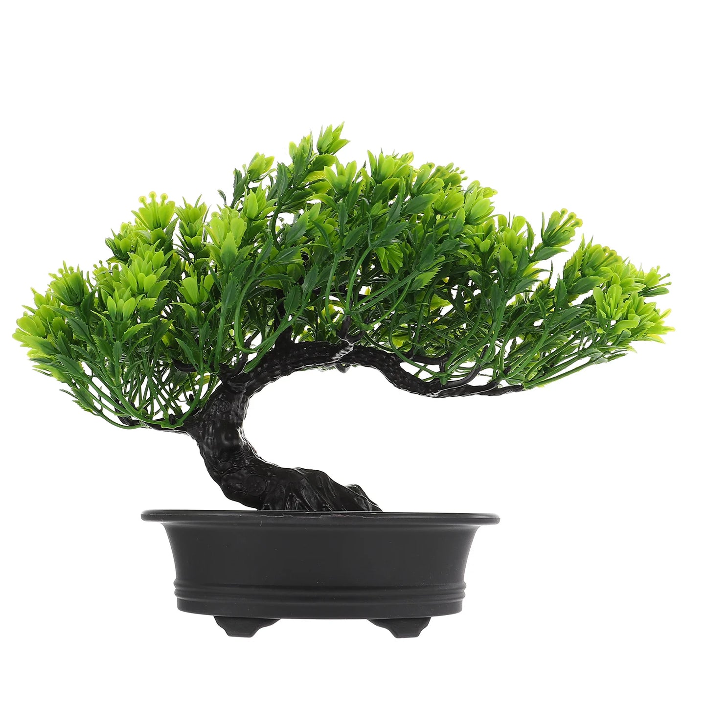 Artificial Plant Potted Bonsai Green Small Tree Plants Ornaments Realistic Everlasting Plastic Lifelike Potted Flower Decor