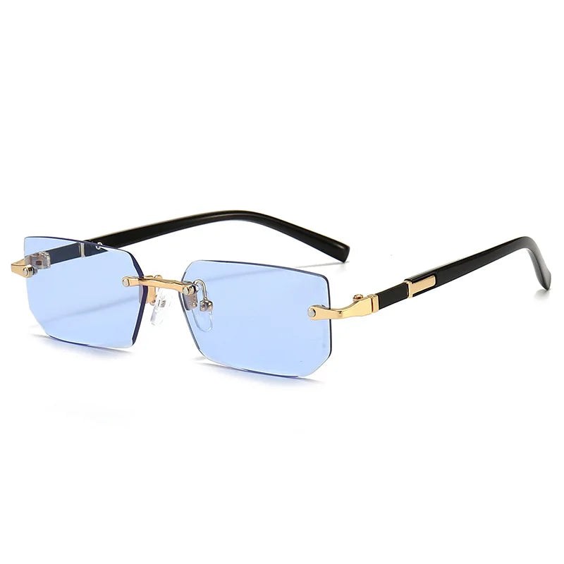 Fashion Rimless Sunglasses Men Women Populare Frameless Sun Glasses Male Female Classic Small Square Summer Traveling Shades