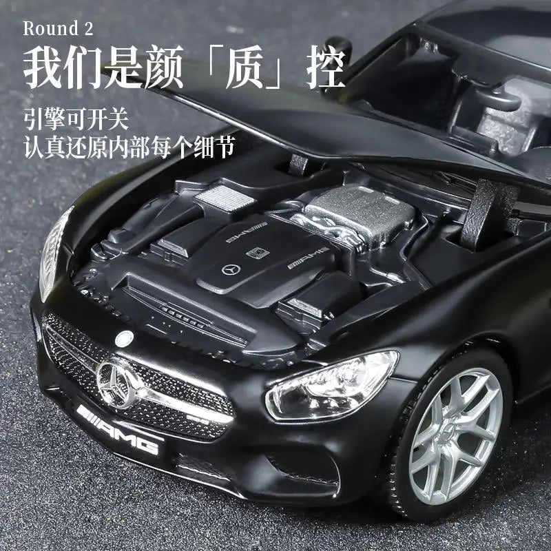 Maisto 1:24 Mercedes-Benz AMG GT Supercar Simulation Toy Vehicles Model Alloy Children Pull Back Toys Collection Gift Car Kids