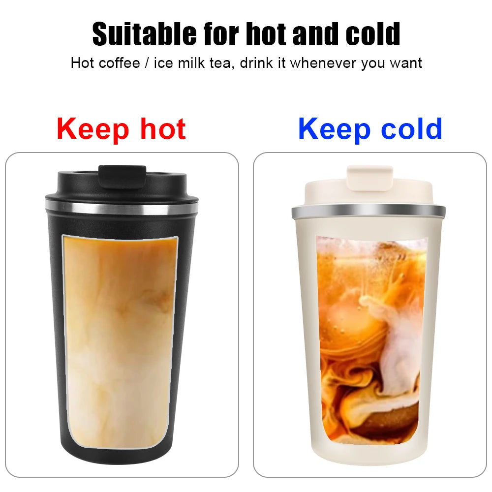 Double Stainless Steel Coffee Mug Car Thermos Mug Thermo Cafe 380/510ML for Tea Water Coffee Leak_Proof Travel Thermo Cup