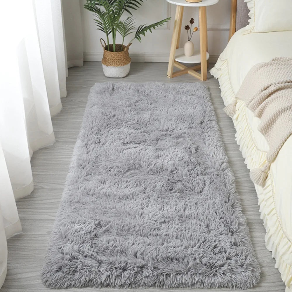 New Non Slip Imitation Wool Bedside Rugs Non Slip Floor Protection Sofa Cushion Washable Long Hair Carpet Home Decor