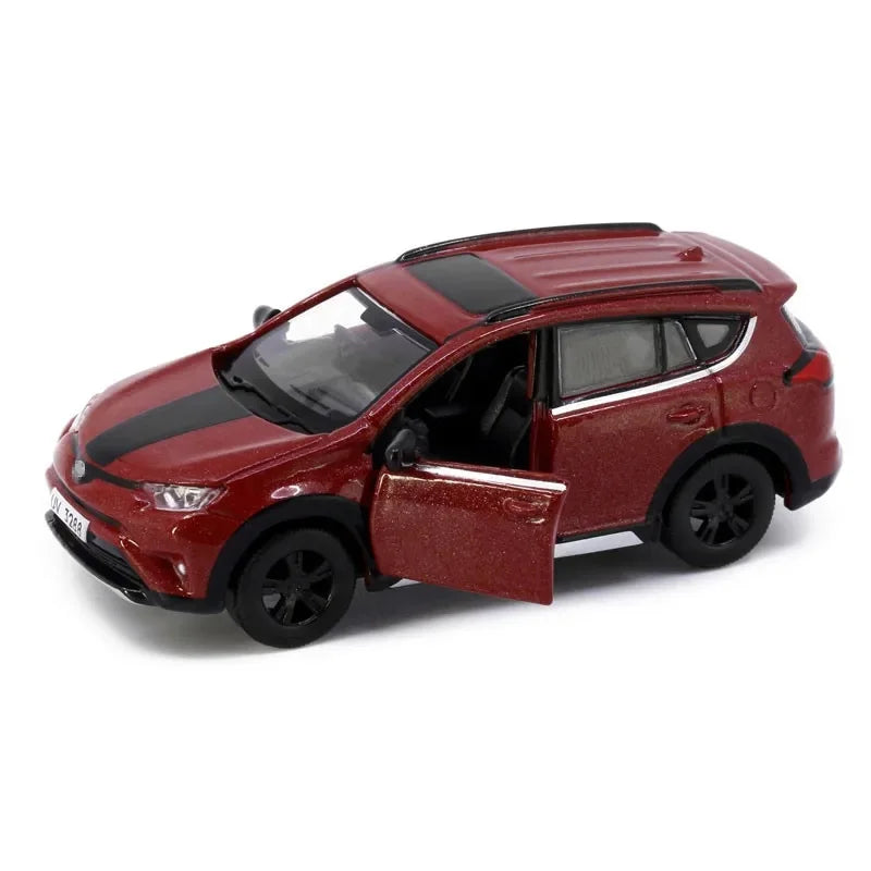 Tiny 1:64 Rav4 NO.117 Red Alloy Simulation Model Car