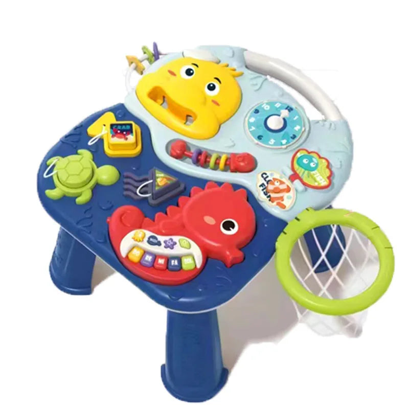 2 in 1 baby toys Multi-Functional Baby table toys 6 12 months Seahorse Music Electronic Piano Game Tables Music educational toys