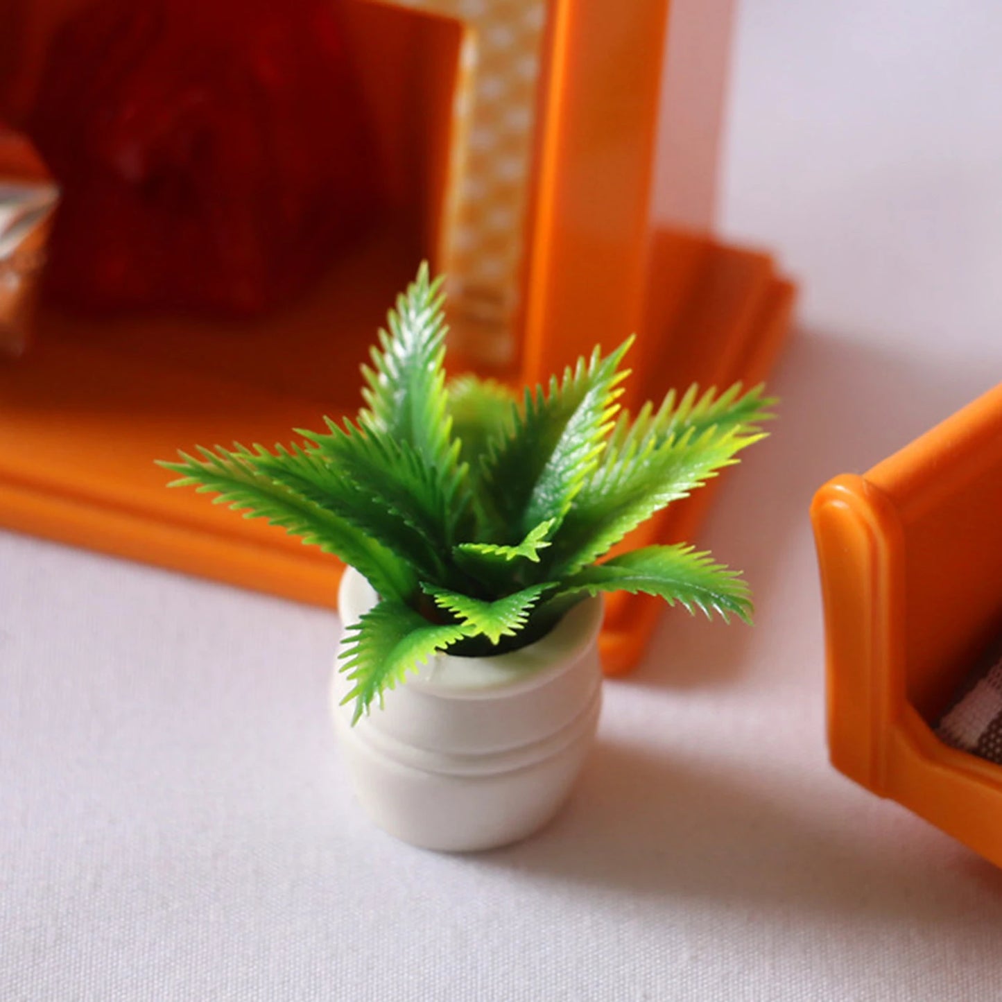 Mini Green Plant Tree Potted Doll House Miniature Furniture Home Decor Kids Toy Flower Pots Fake Simulation Plants