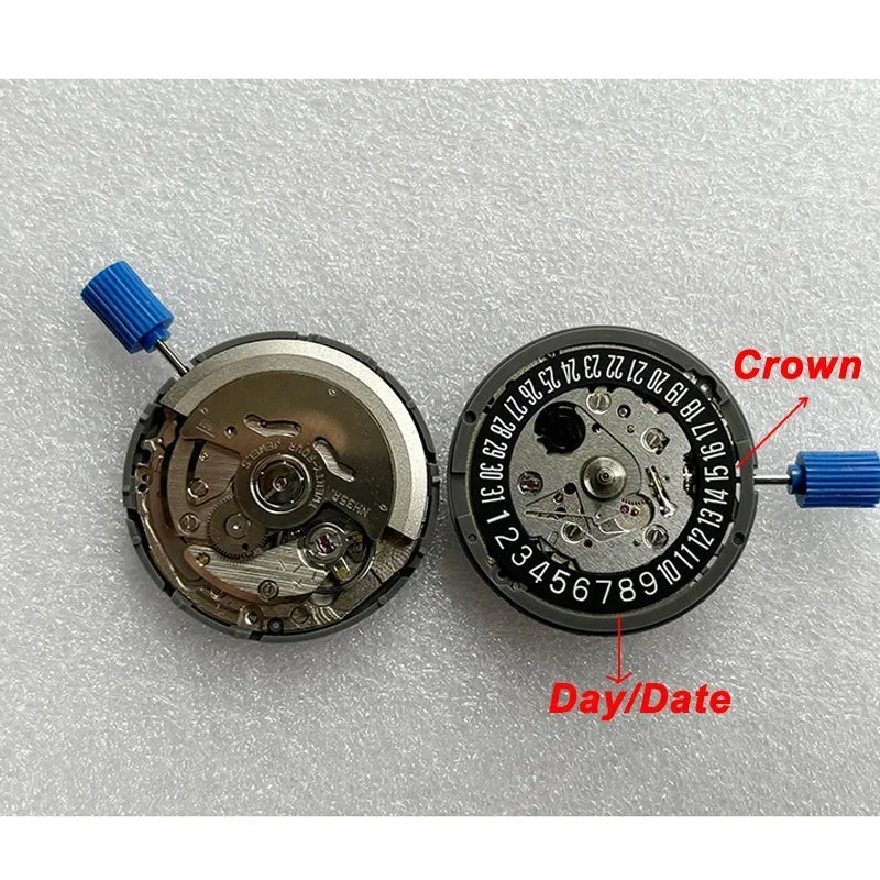 For Nh35 Movement Crown At 3.8 3 6 Nh35A with Black Date Automatic Mechanical Watch Dial Mods Repair Watchmaker